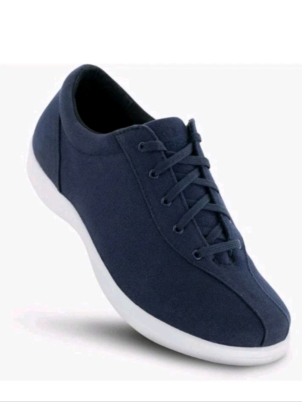 Apex Navy Blue Canvas Shoes Women's Size 9.5 EXTRA WIDE WIDTH Ellen Shoes